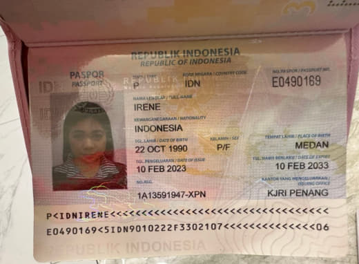 艾琳，女，印度尼西亚籍。