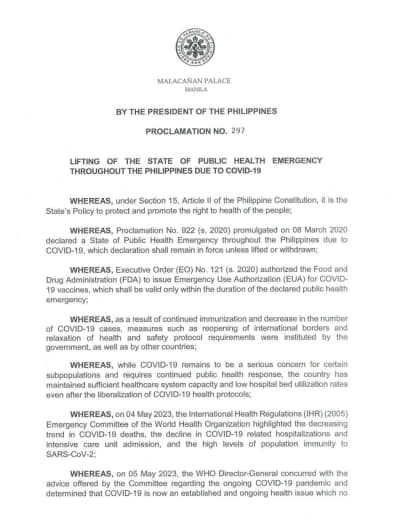 菲律宾总统发布公告！全境解除‼