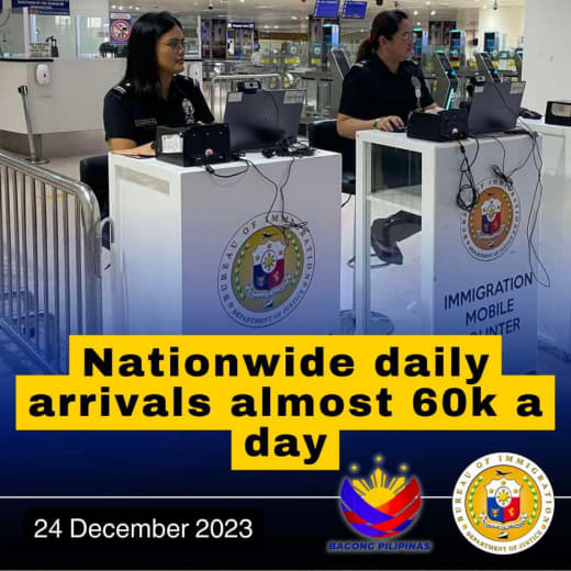 平安夜前夕菲律宾入境人数接近6万人次
