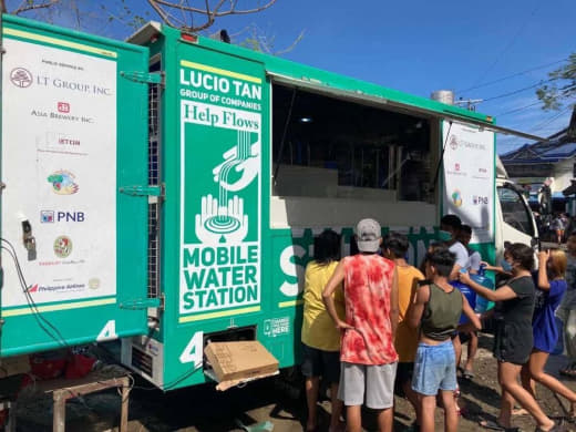 菲律宾陈永栽集团向台风灾区部署三台移动净水设施