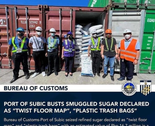 菲律宾海关局本周早些时候在苏比克港(Subic)查获一批非法装运的精制...