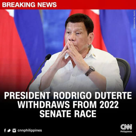突发！菲律宾总统老杜宣布正式彻底退出政坛！也退出议员参选！