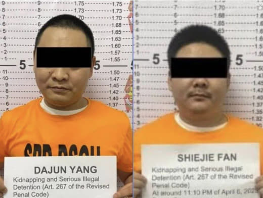 因绑架越南女子，两名中国男子在菲律宾帕赛被捕