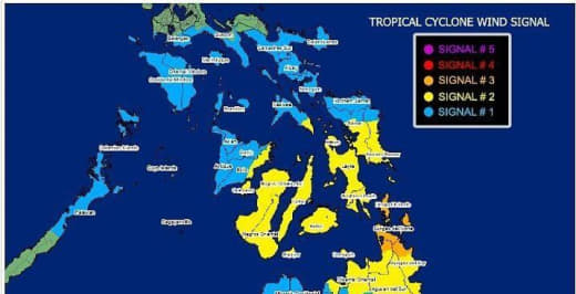 当地时间12月15日，菲律宾气象局(PAGASA)在晚间11点的气象预...