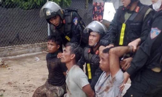 越南数百名警察，同时出击，摧毁一房地产交易会，带走近200人