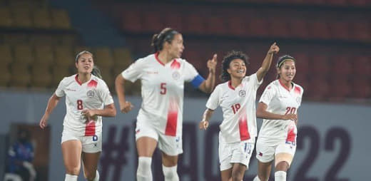 当地时间1月30日，菲律宾国家女足在2022第20届女足亚洲杯1/4决...