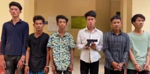 涉嫌无故枪杀1人，柬埔寨6名嫌犯被捕