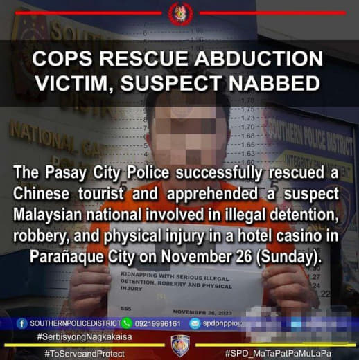 50岁中国女子赌场输钱马来男子趁机接近实施绑架勒索