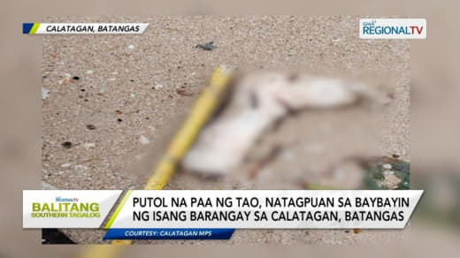 菲律宾巴丹市一个海滩上发现截肢脚