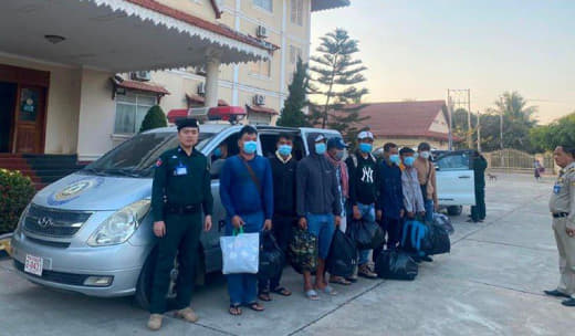 近日，有8名越南人因为涉嫌贩卖人口到柬埔寨园区被柬埔寨警方逮捕。