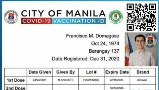 菲律宾政府拟实施疫苗卡有效期