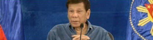 菲律宾总统杜特地周一晚间在电视讲话中表示，在卸任总统任期之前，他不会取...
