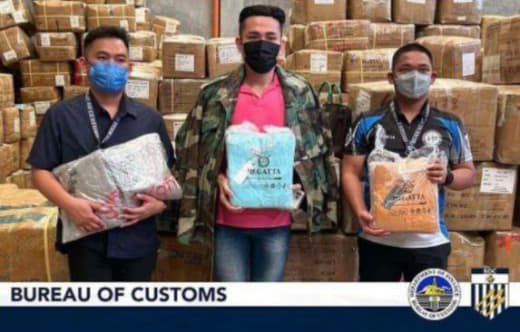 菲海关局在布拉干及甲美地仓库查获6.6亿菲币仿冒品