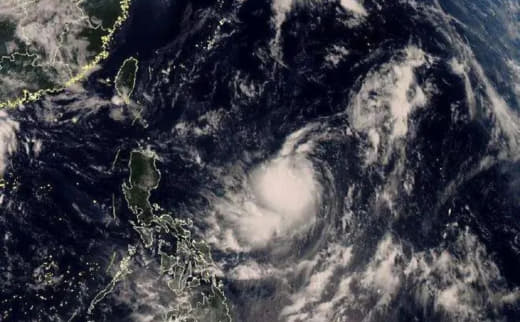 截至周日早上4点，台风“恩黛”(菲律宾名：Inday)位于巴丹内斯省(...