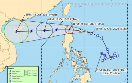 热带风暴“马玲”开始将影响吕宋岛北部地区