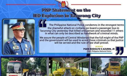 菲律宾警方认为南岛巴士爆炸案与当地恐怖分子有关