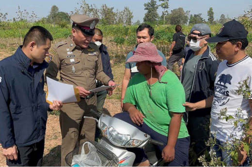 泰国警方消息称，1月12日，警方在农布阿兰普省SiBunRuang县的...