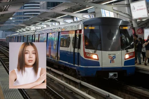 泰国女演员23岁的查查亚“萨拉”查罗恩尚1月23日在曼谷BTS列车上晕...