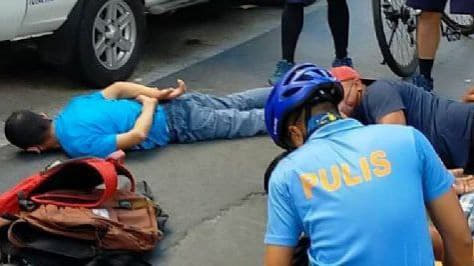 马尼拉自行车警察围捕5名涉盗窃活动男子