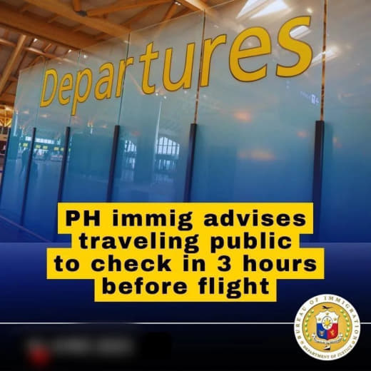 据菲媒，6月11日消息，为防止出现延误，菲移民局(BI)提醒在尼诺阿基...