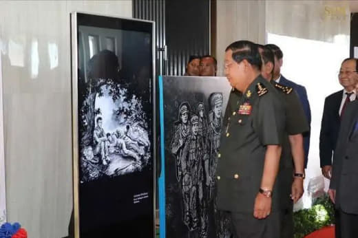 6月20日上午，柬埔寨国防部举行了“推翻波尔布特政权之路”46周年纪念...