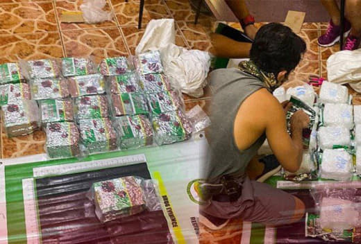当地时间9月14日，菲律宾缉毒署在巴兰玉计市(Paranaque)的诱...
