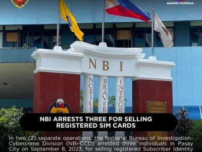 当地时间9月19日，菲律宾国家调查局(NBI)宣布，在帕赛市逮捕了三名...