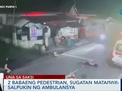 菲律宾甲美地省丹萨市（Tanza,Cavite）发生一起事故，两名女性...