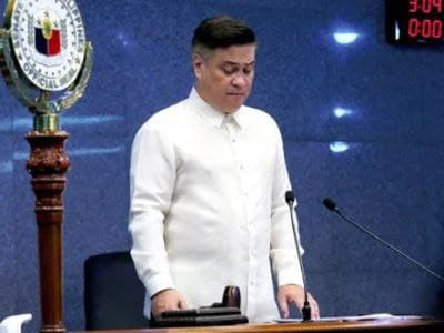 菲律宾马尼拉，2023年9月27日-菲律宾参议院主席胡安·米格尔·祖比...