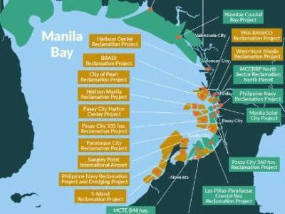 菲律宾填海管理局(PRA)周一表示，一旦马尼拉湾的各种填海项目完成，国...