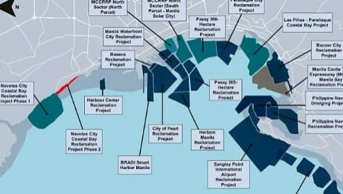 马尼拉湾填海工程预计将增加海上运输成本
