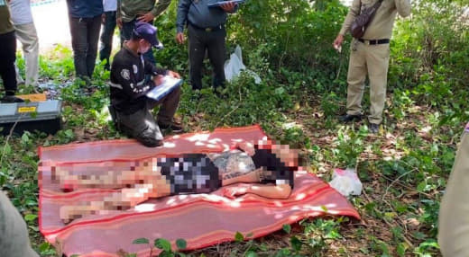27日早间8点多，一名中国籍男子被发现死于柬埔寨干拉省一种植园内。